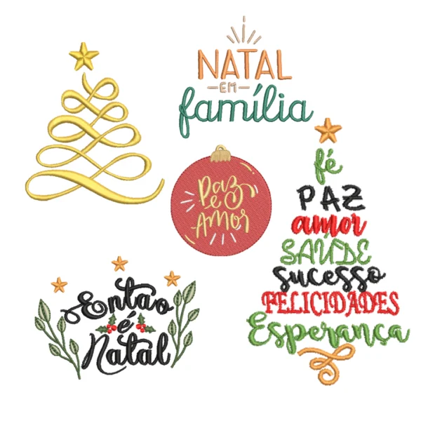 Matrizes de Bordado - Frases / Palavras Natal