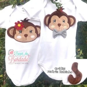 Projeto na Bordadeira - Carinhas Macaquinhos