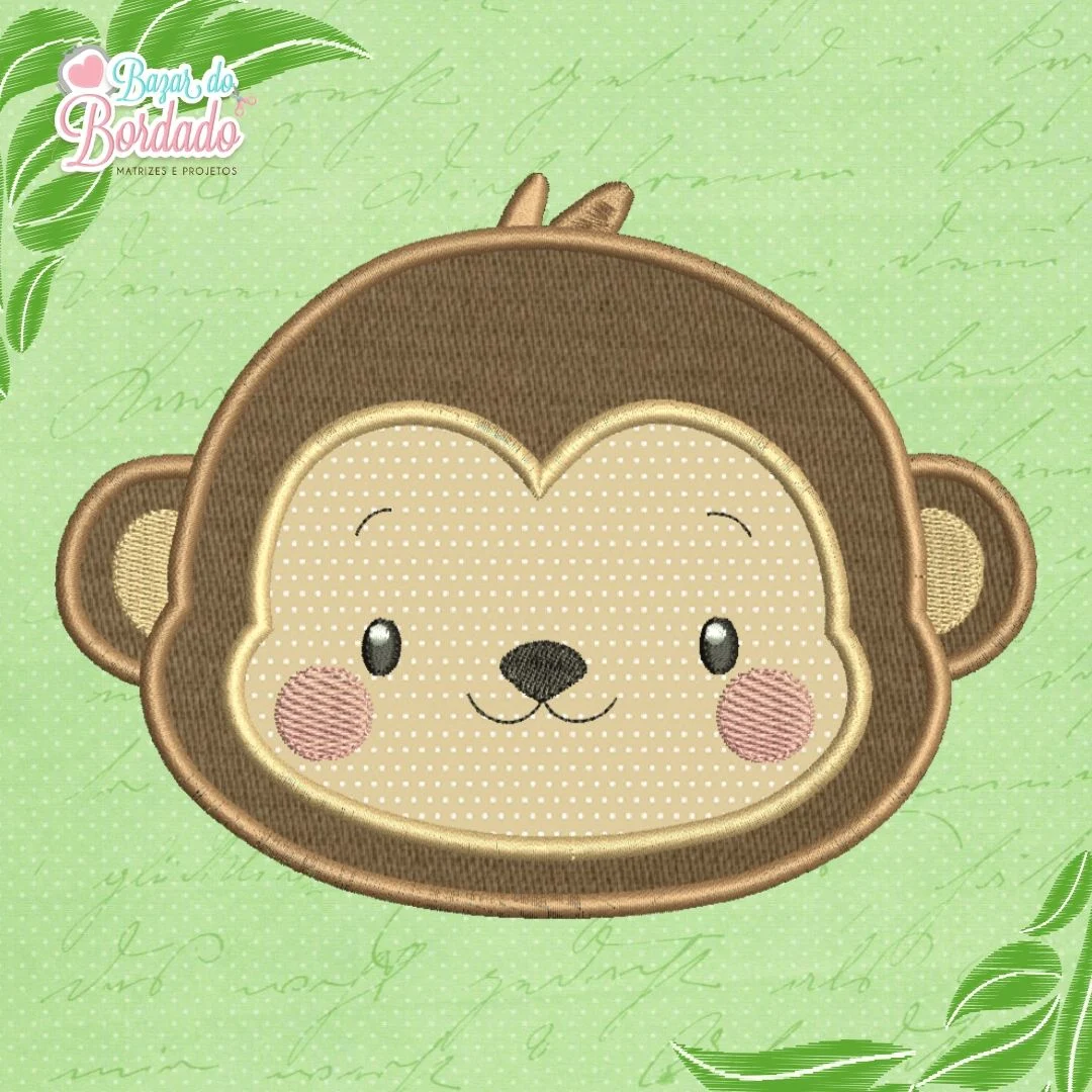 Matriz de Bordado - Carinha Macaquinho
