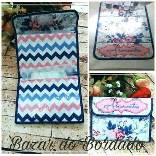 Projeto na Bordadeira - Porta Absorventes Diários