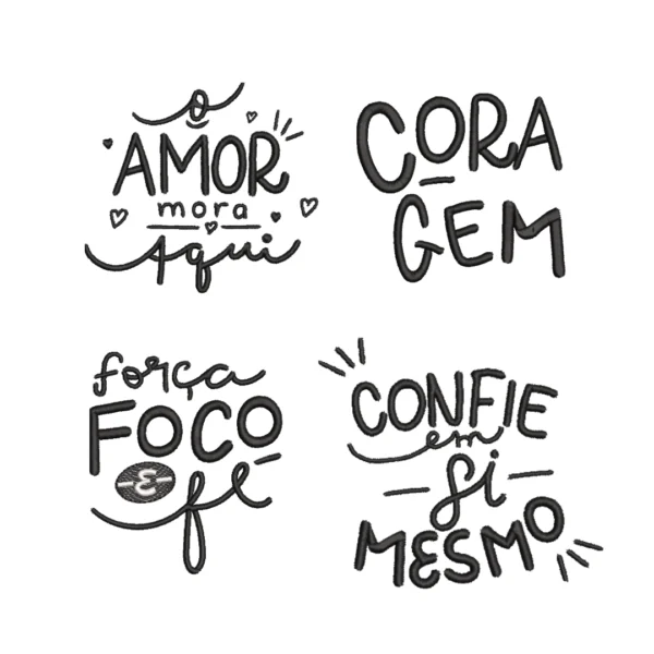 Matrizes de Bordado - Frases de Motivação