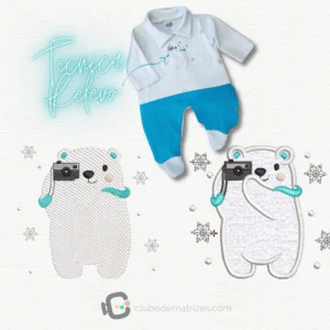 Matrizes de Bordado - Trio Urso Fotográfo