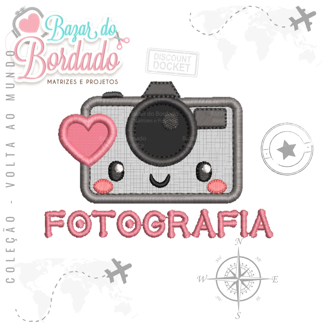 Matriz de Bordado - Máquina Fotográfica