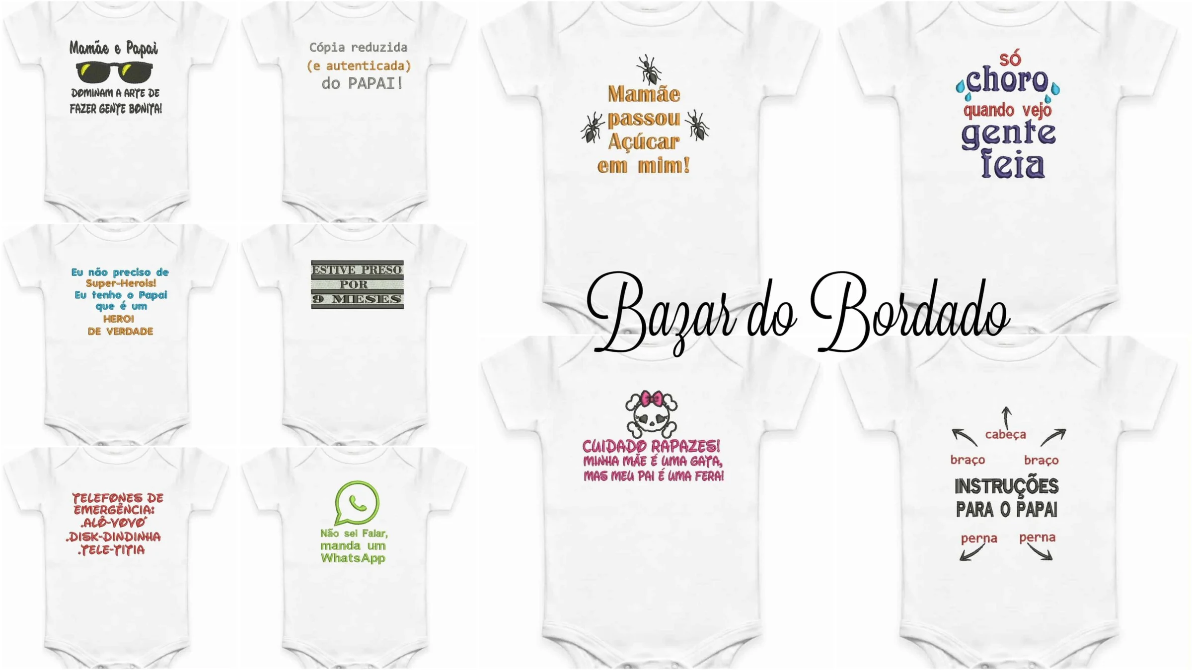 Matrizes de Bordado - Frases Divertidas