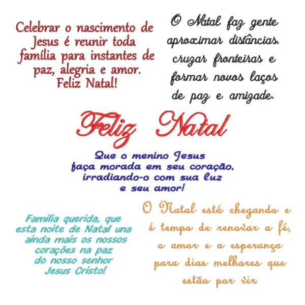 Matrizes de Bordado - Frases de Natal