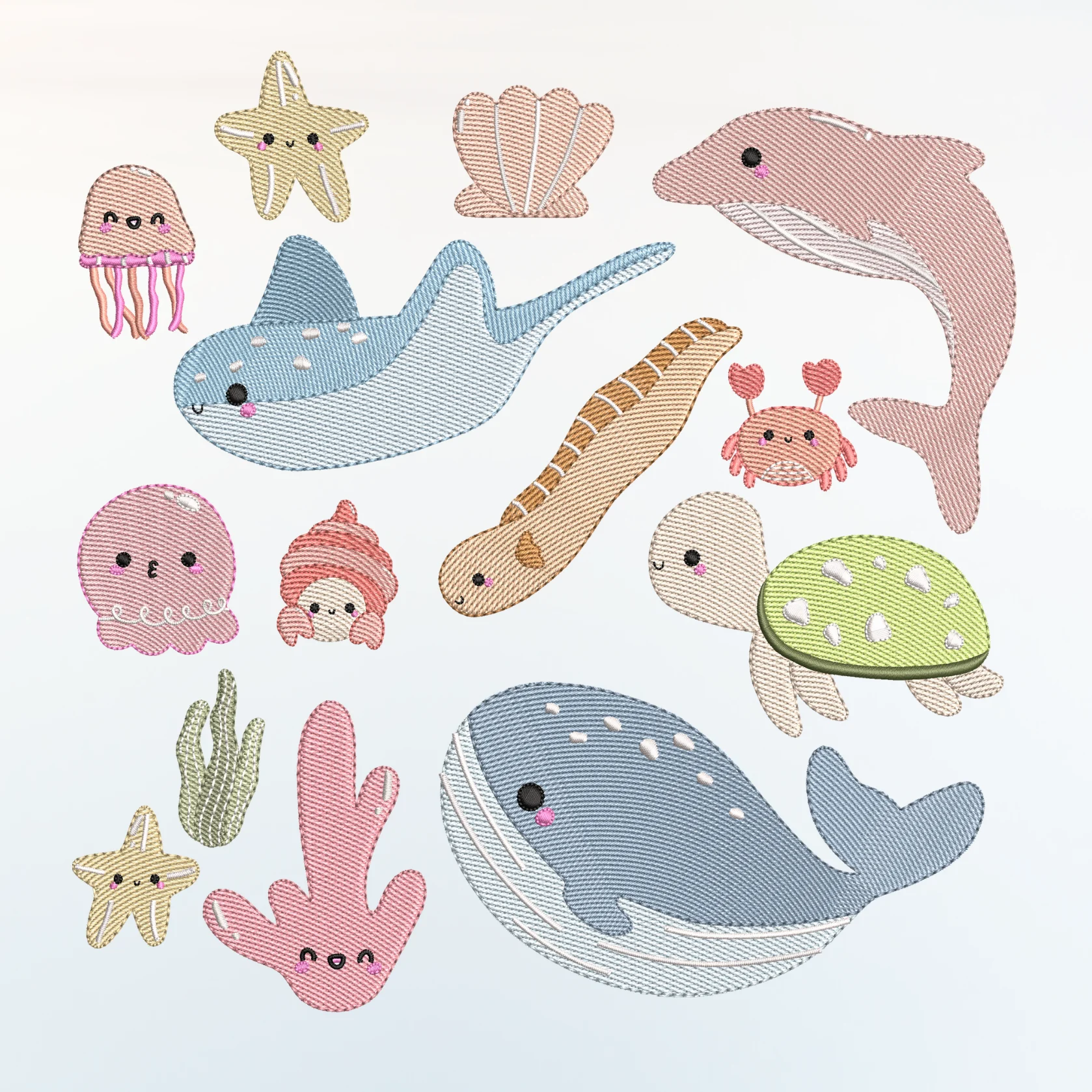 Matrizes de Bordado – Coleção Animais do Mar