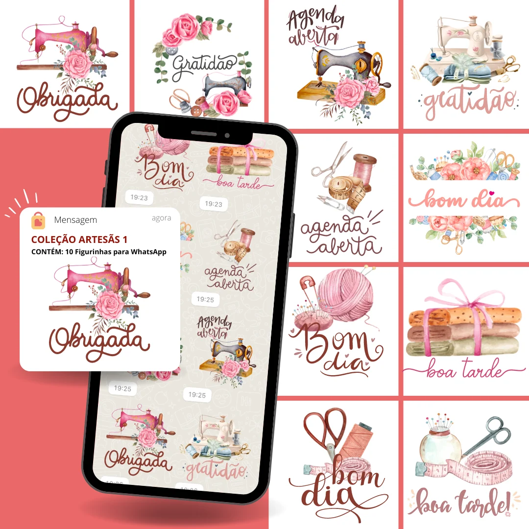 Figurinhas para WhatsApp | Coleção Artesãs 1