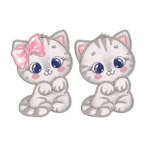 Matriz de Bordado - Gatinha e Gatinho