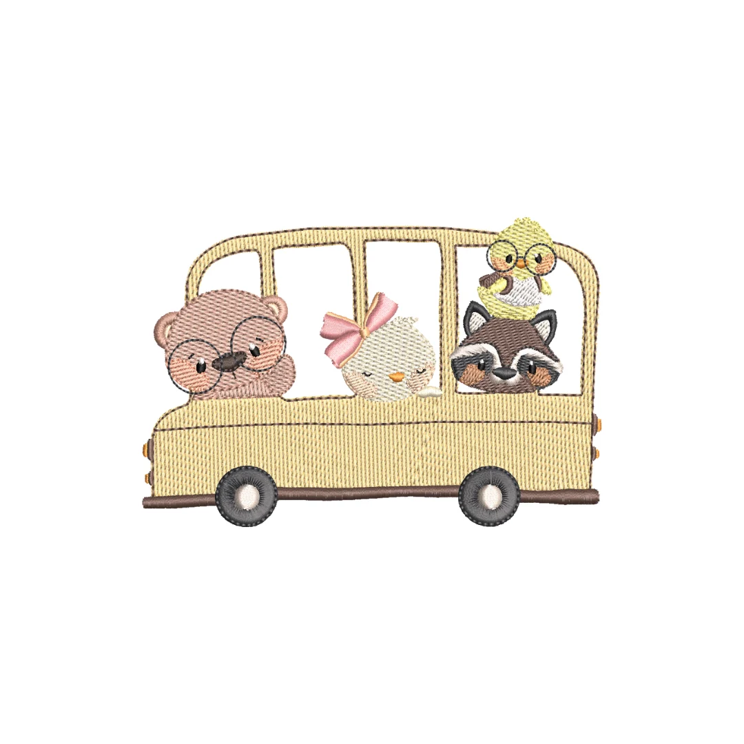 Matriz de Bordado - Volta às Aulas Ônibus