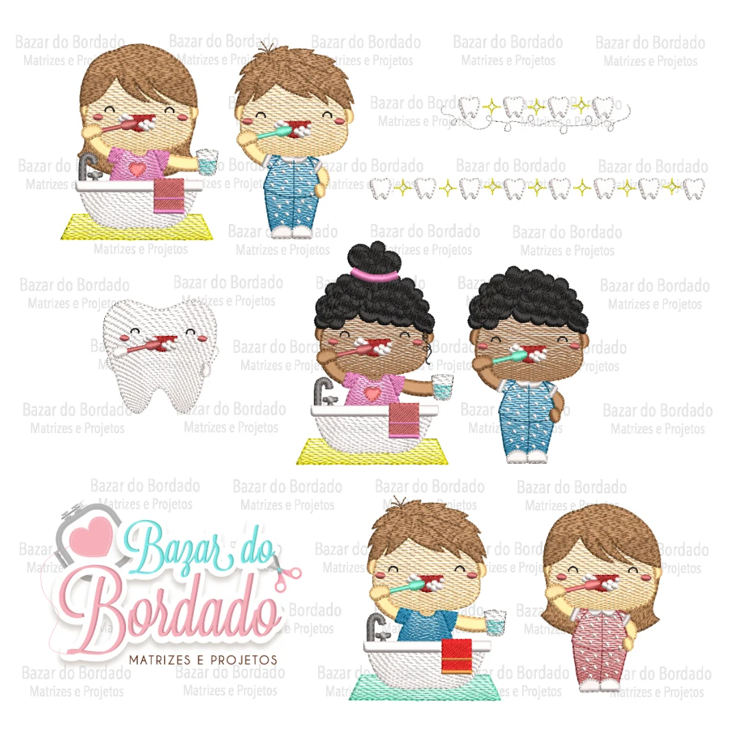 Matrizes de Bordado - Kit Higiene Bucal