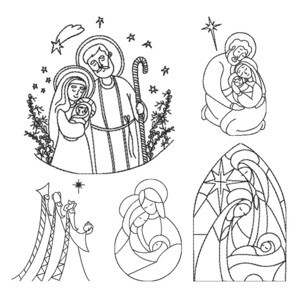 Matrizes de Bordado - Coleção Sagrada Família Line Work