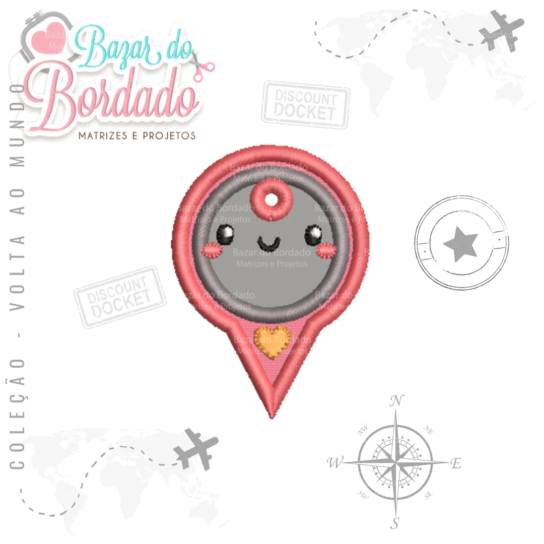 Matriz de Bordado – Chaveirinho Pino