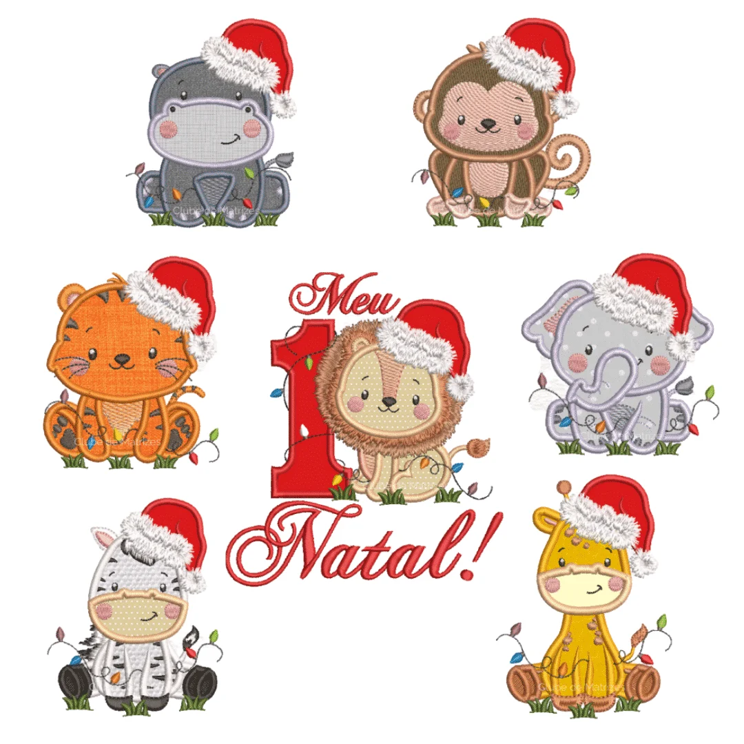 Matrizes de Bordado - Natal Safari + Fazendinha
