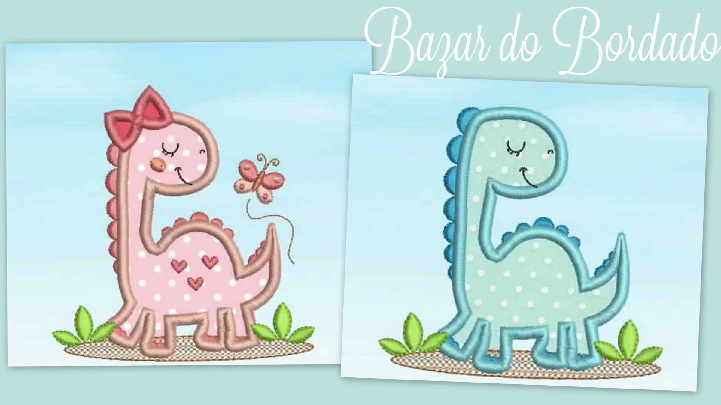 Matrizes de Bordado - Casal Dinossauros
