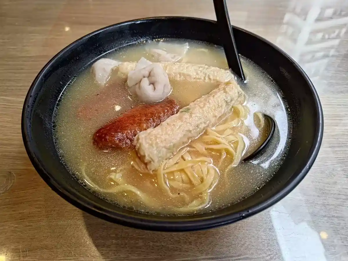 Hee Kee Cart Noodle: Thick Egg Noodles with Swiss Chicken Wings, Octopus Rolls & Fish Dumplings