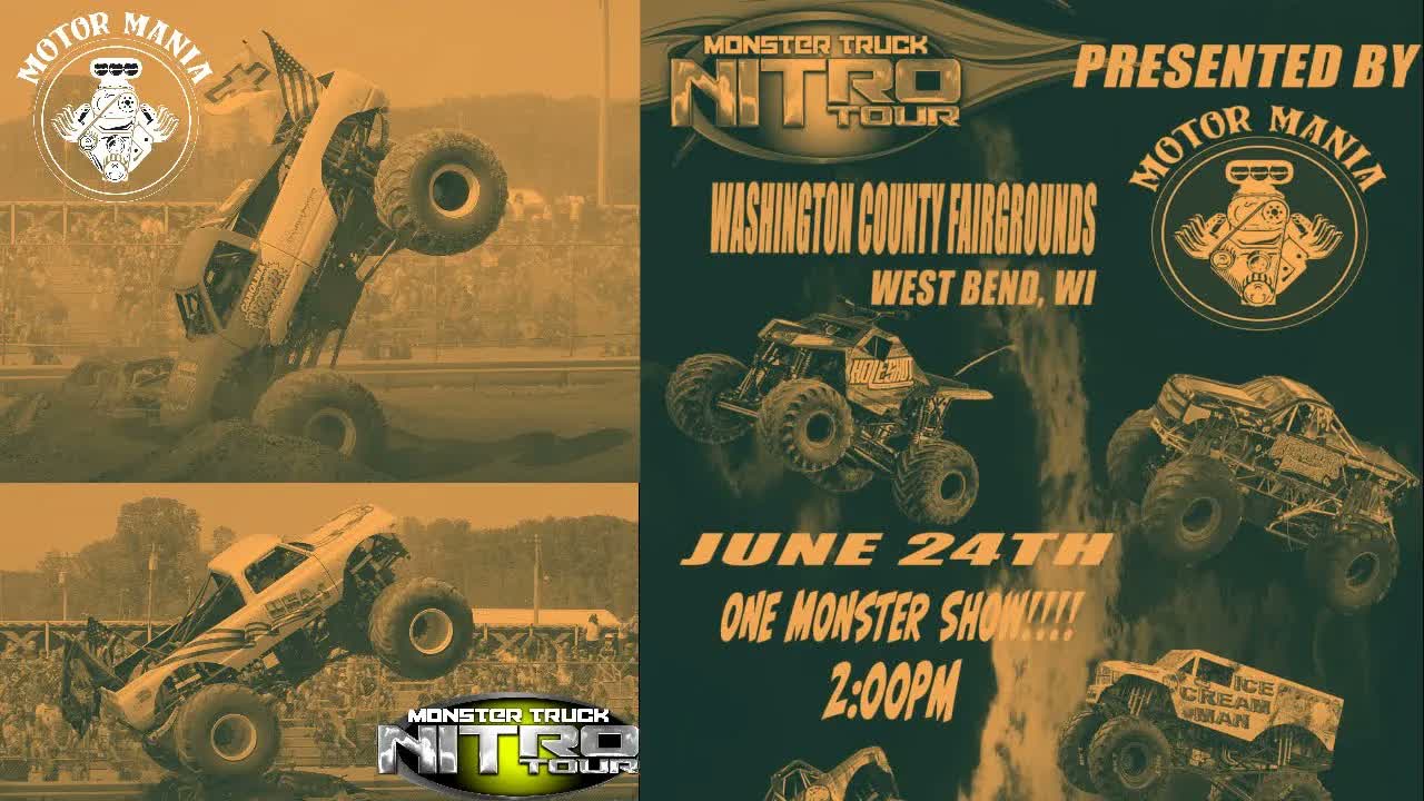 Monster Truck Nitro Tour Roars in Manitowoc, Wisconsin!