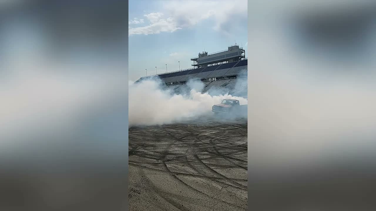 First Premiere of The MotorMania Brownie Burnout Truck at the Milwaukee Mile.