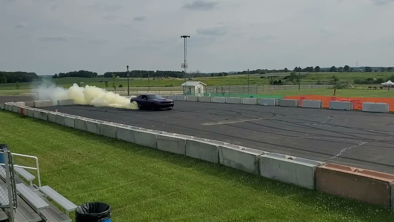 Hellcat Testing Out The MotorMania Burnout Pit