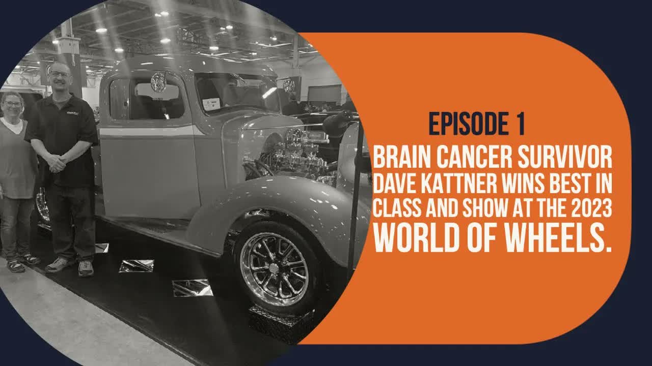 Brain Cancer survivor Dave Kattner wins Best in class and show at the 2023 World of Wheels.