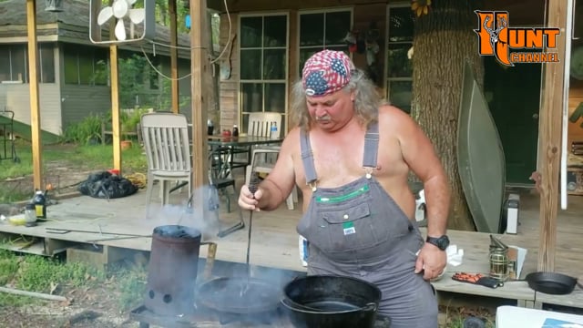 BRUCE MITCHELL Making Biscuits In Dutch Oven