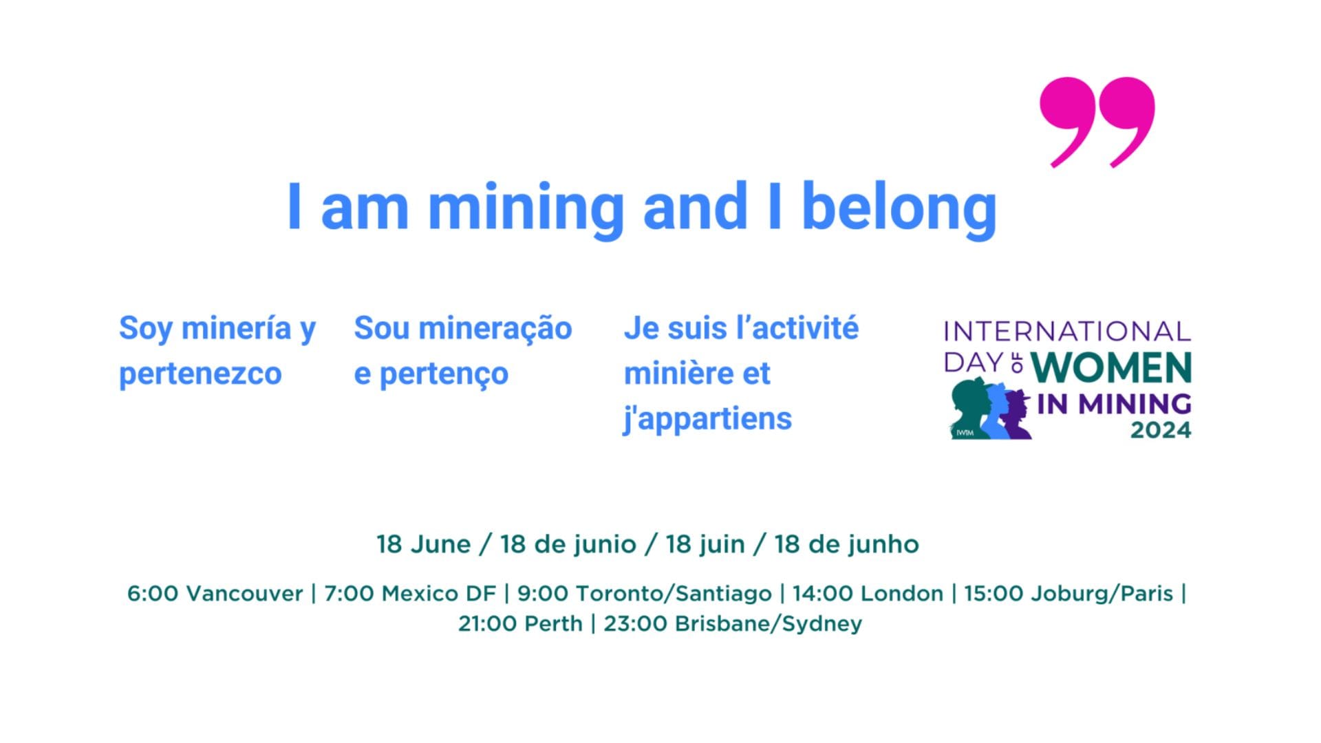 El Día Internacional de la Mujer en la Minería (IDWIM)