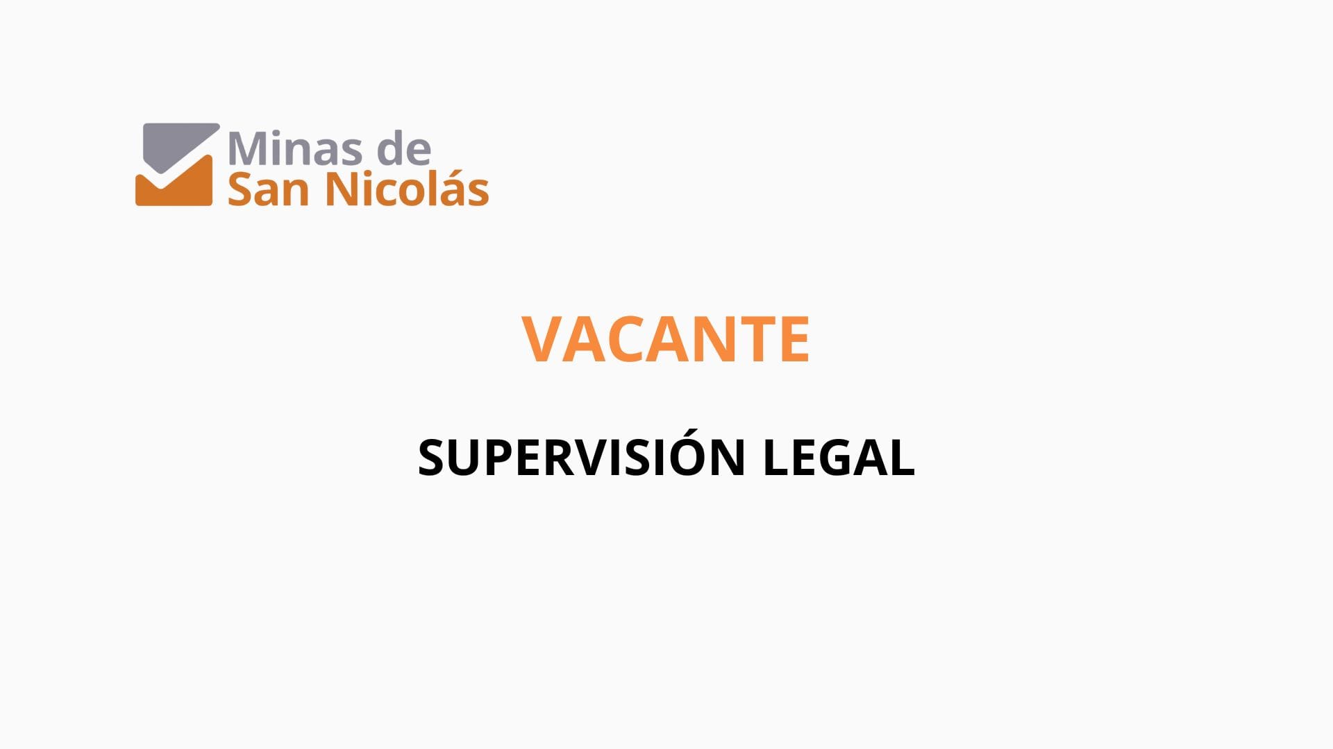 Oportunidad Laboral Minas de San Nicolás