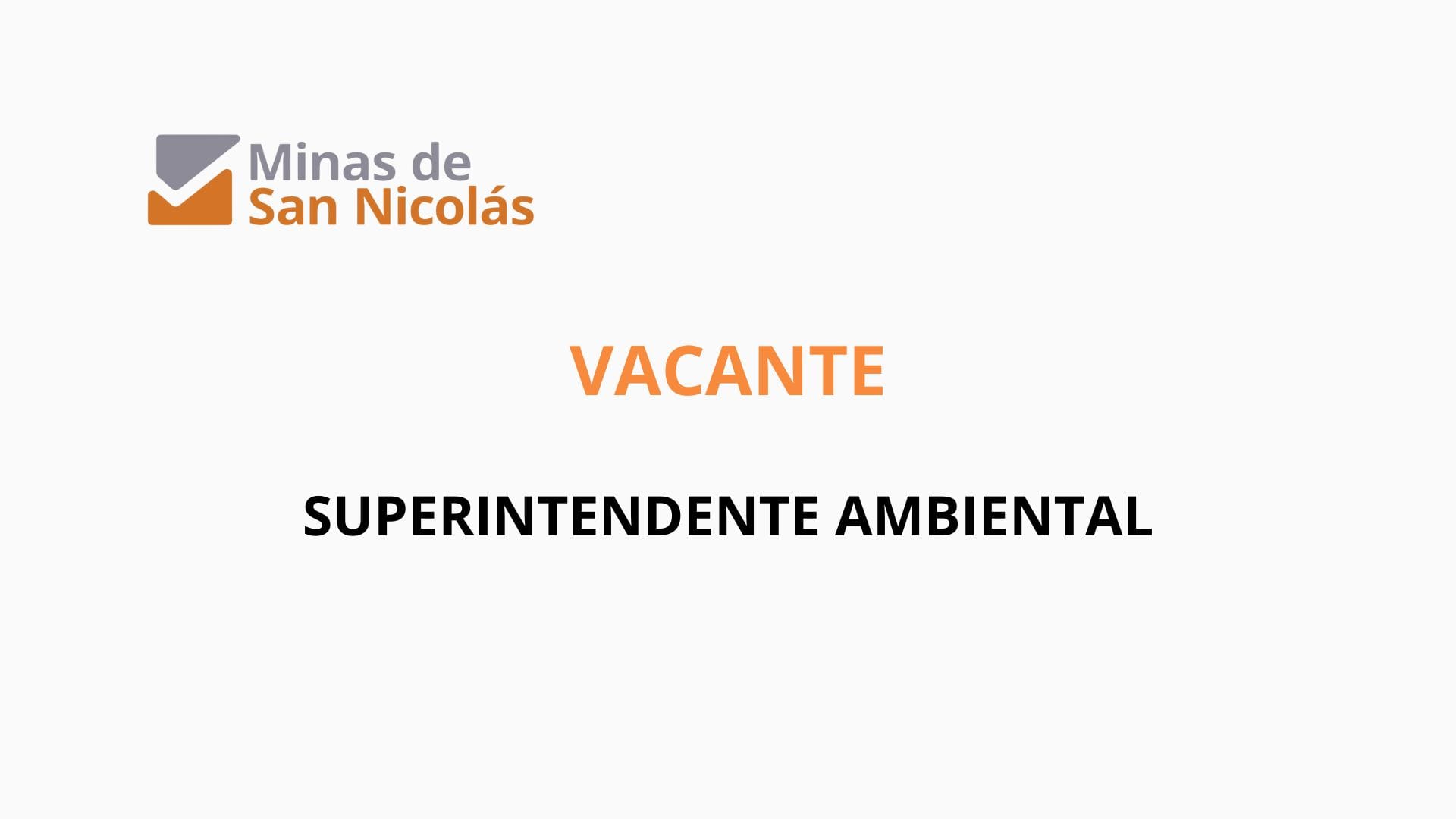 Oportunidad Laboral Minas de San Nicolás