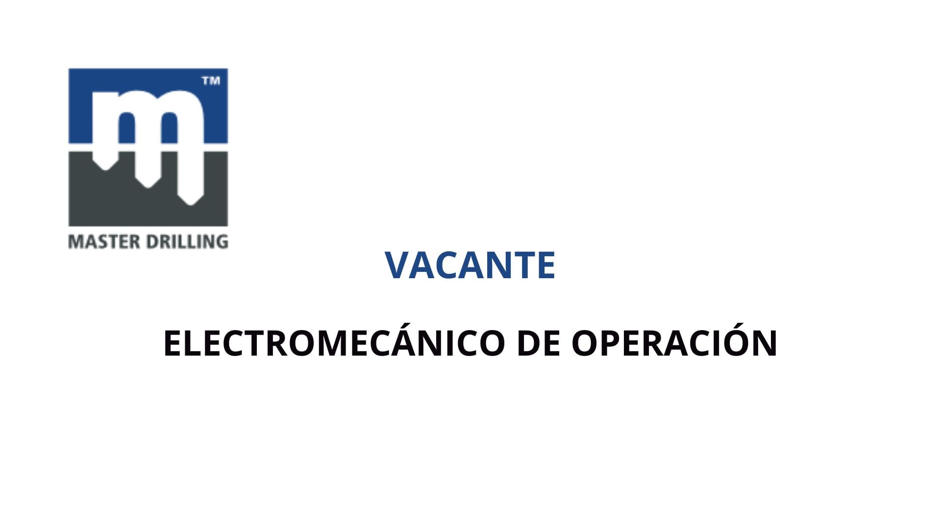 Oportunidad Laboral Master Drilling