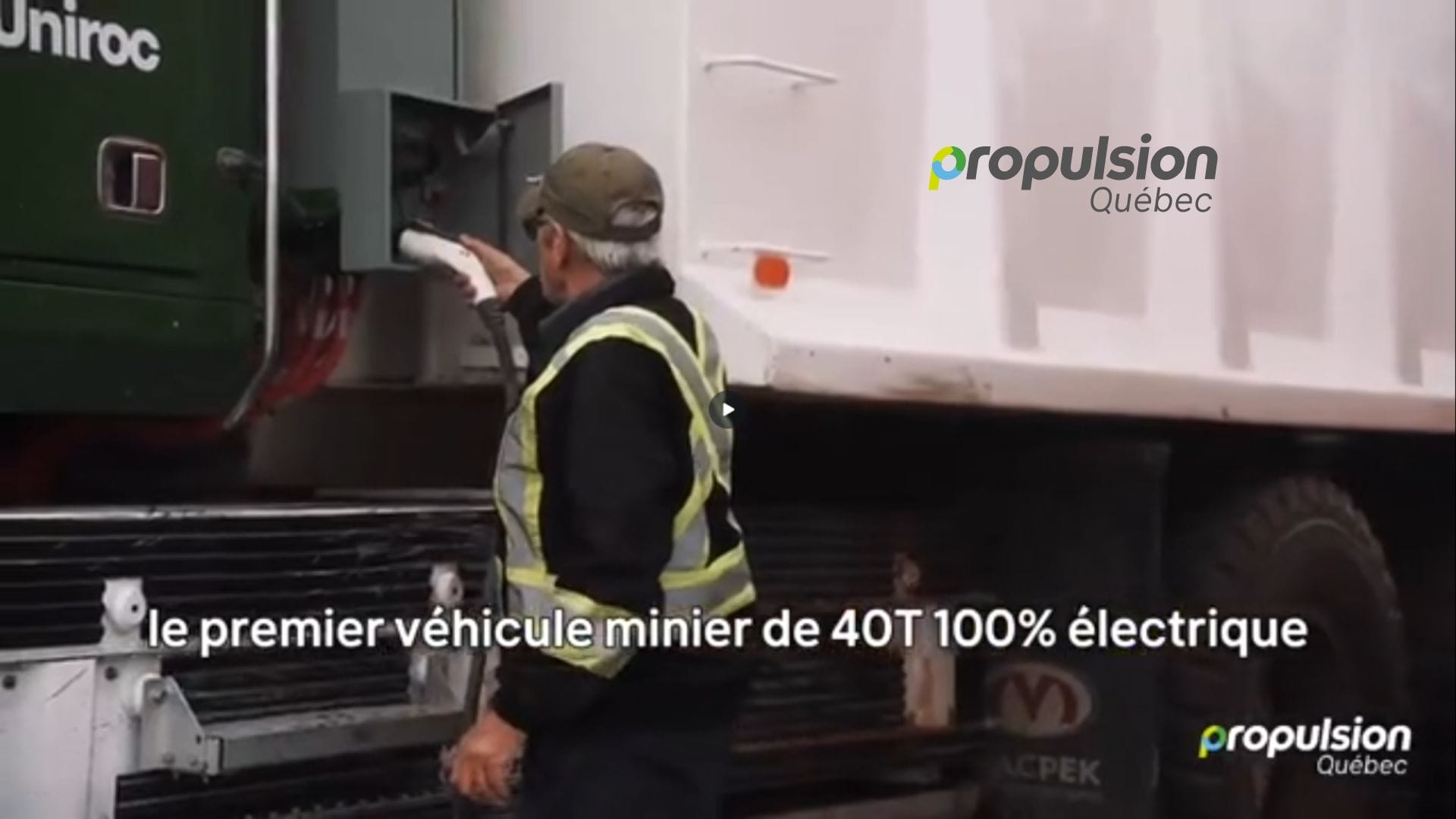 El primer vehículo minero eléctrico para minas a cielo abierto en Quebec!