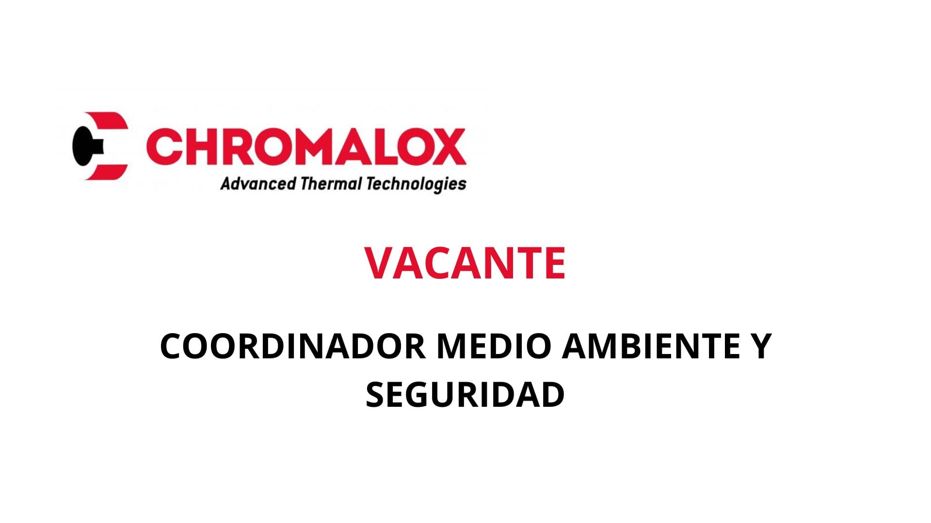 Oportunidad Laboral CHROMALOX