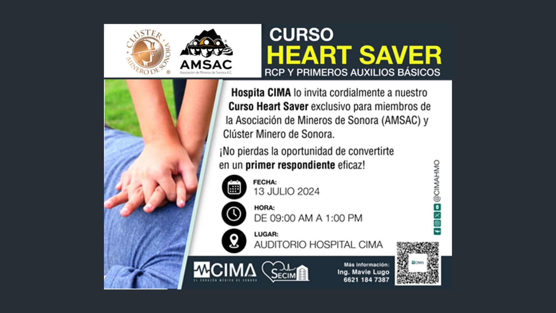 Invitación a Curso Gratuito Heartsaver RCP y Primeros Auxilios Básicos
