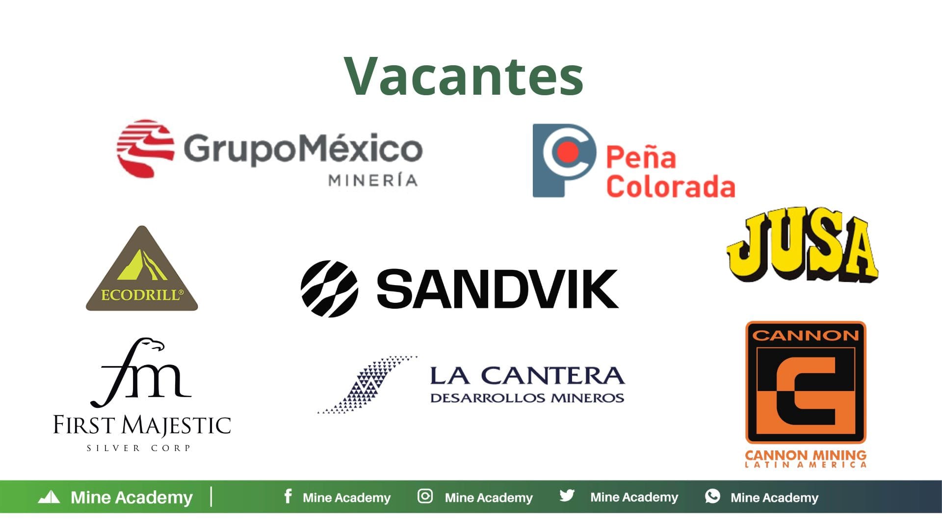 Vacantes en la minería.