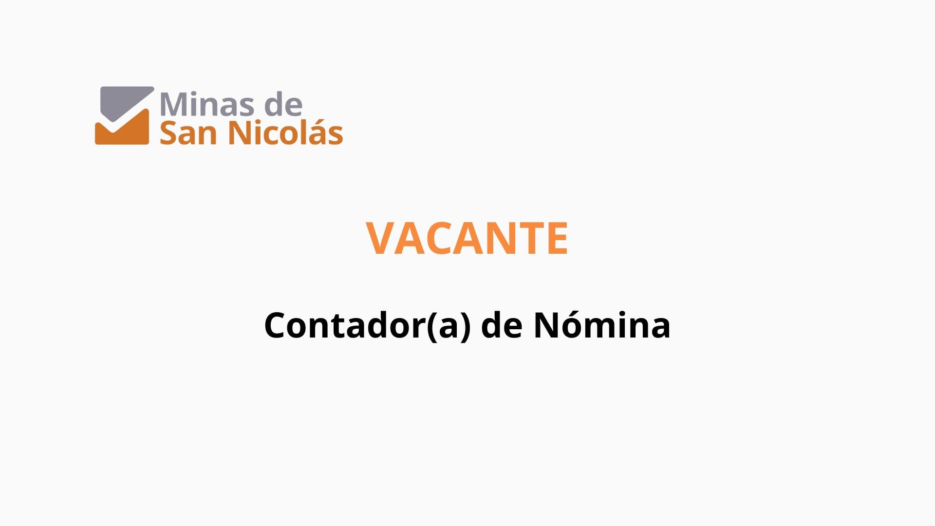 Oportunidad Laboral Minas de San Nicolás