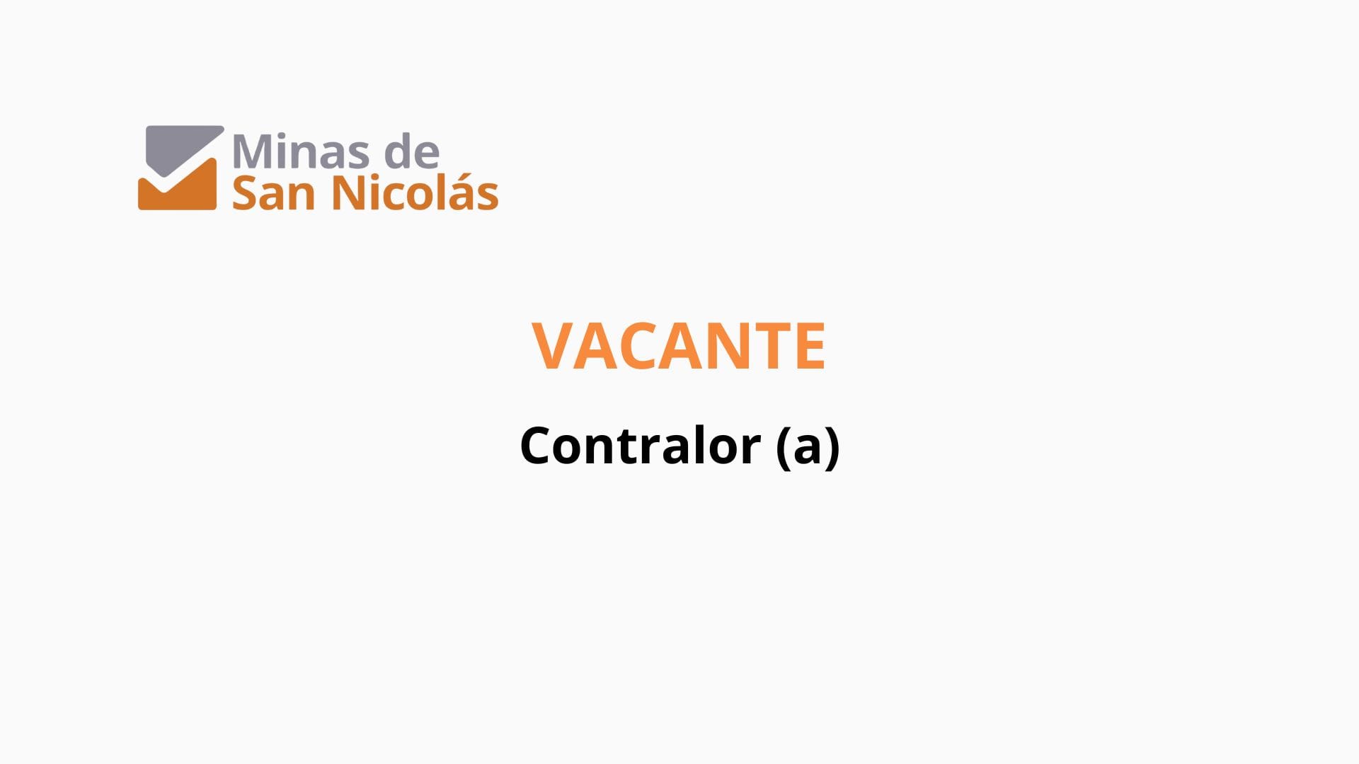 Oportunidad Laboral Minas de San Nicolás