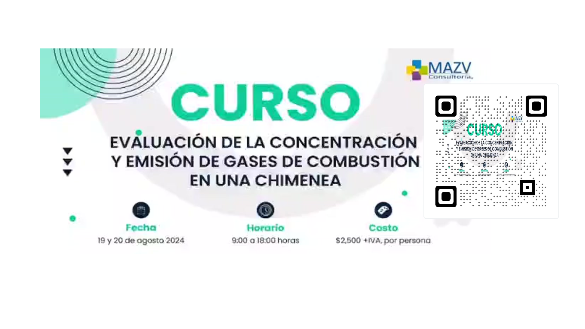 Cursos: Muestreos de emisiones de gases de combustión y Muestreo de partículas suspendidas totales en chimenea