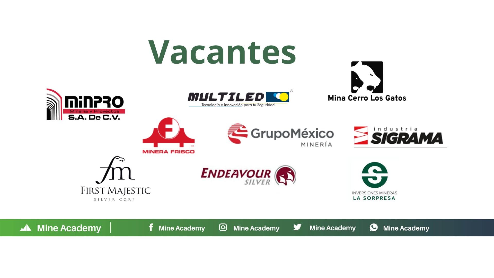 ¿Buscas empleo?: Vacantes en la Minería.