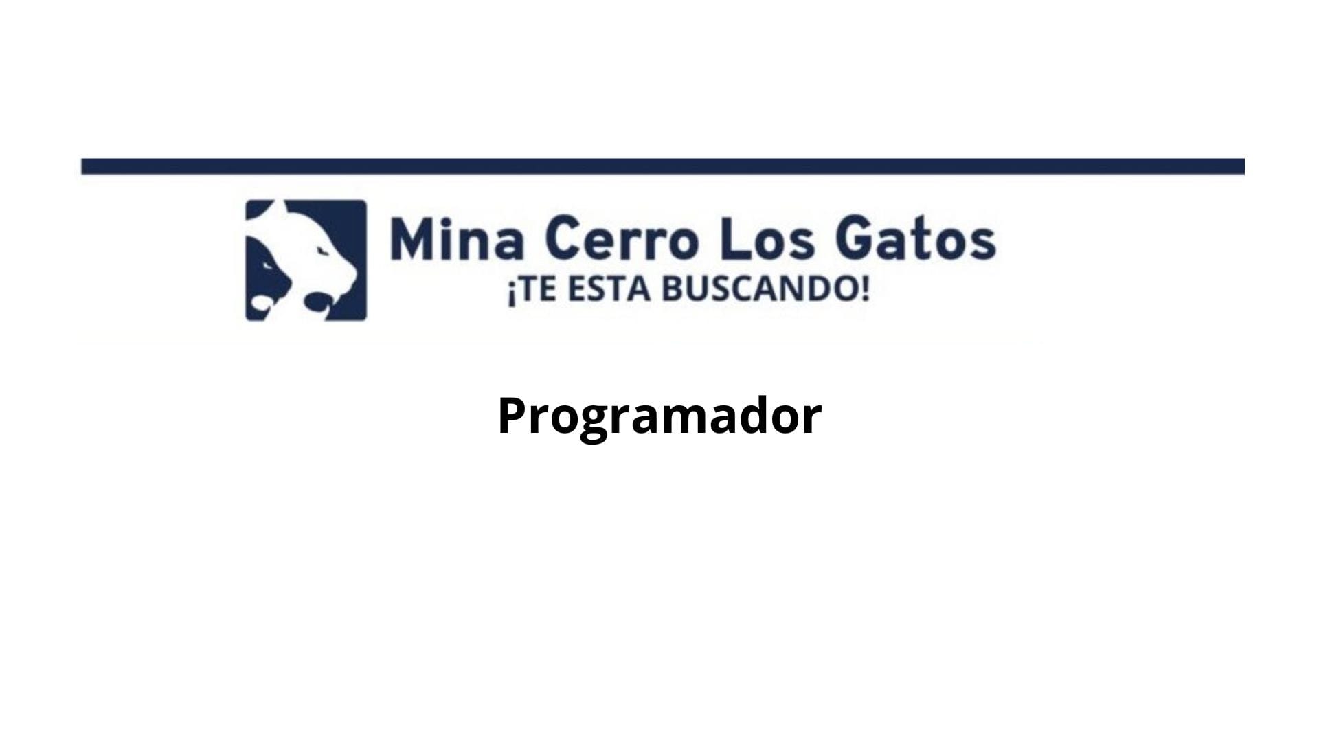 Oportunidad Laboral Mina Cerro Los Gatos