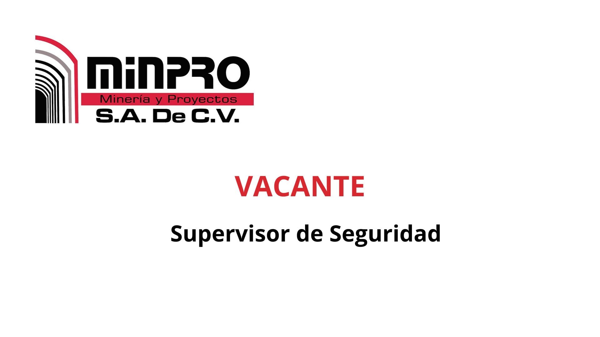 Oportunidad Laboral MINPRO