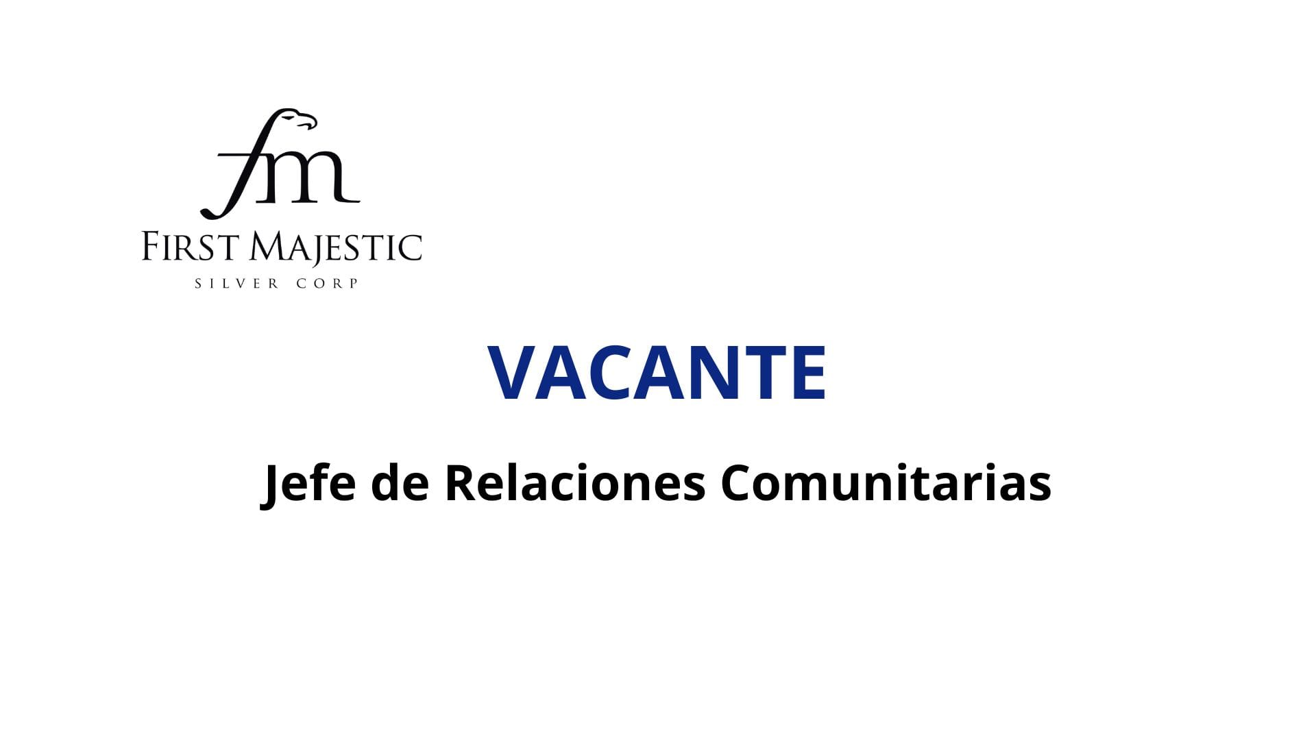 Oportunidad Laboral First Majestic