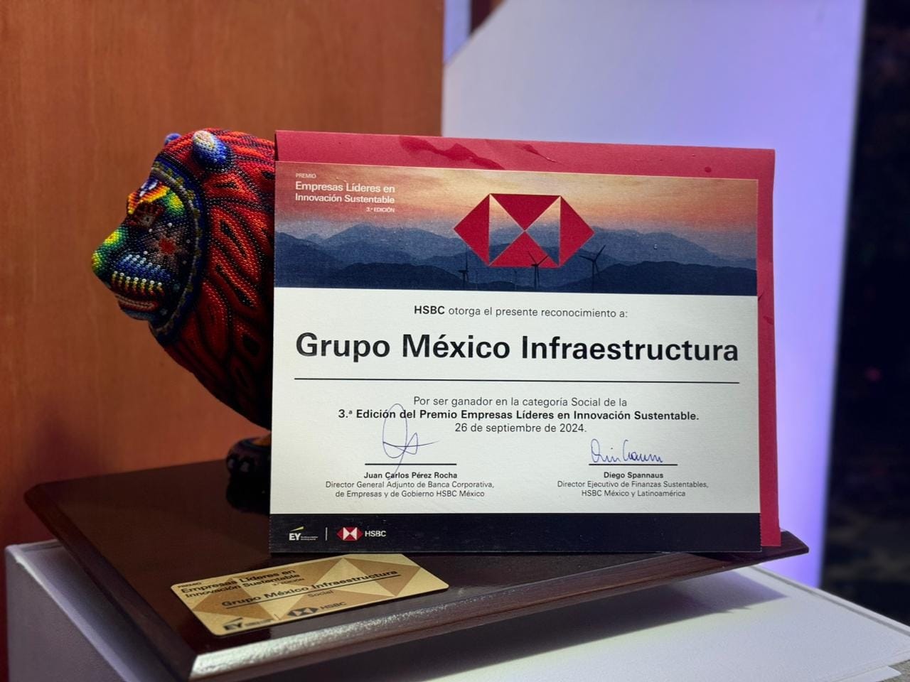 Obtiene Grupo México Infraestructura el distintivo Empresas Líderes en Innovación Sustentable