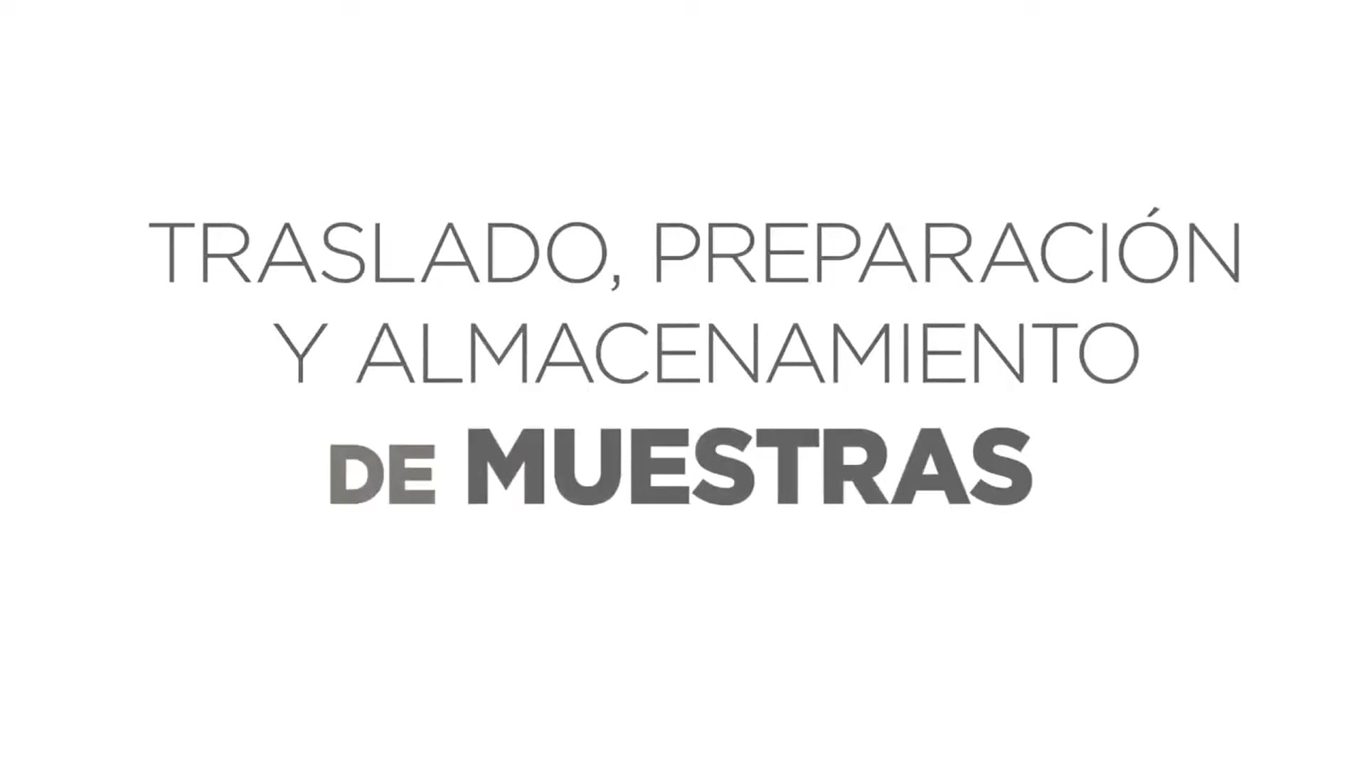 Traslado, Preparación y Almacenamiento de Muestras Geológicas.