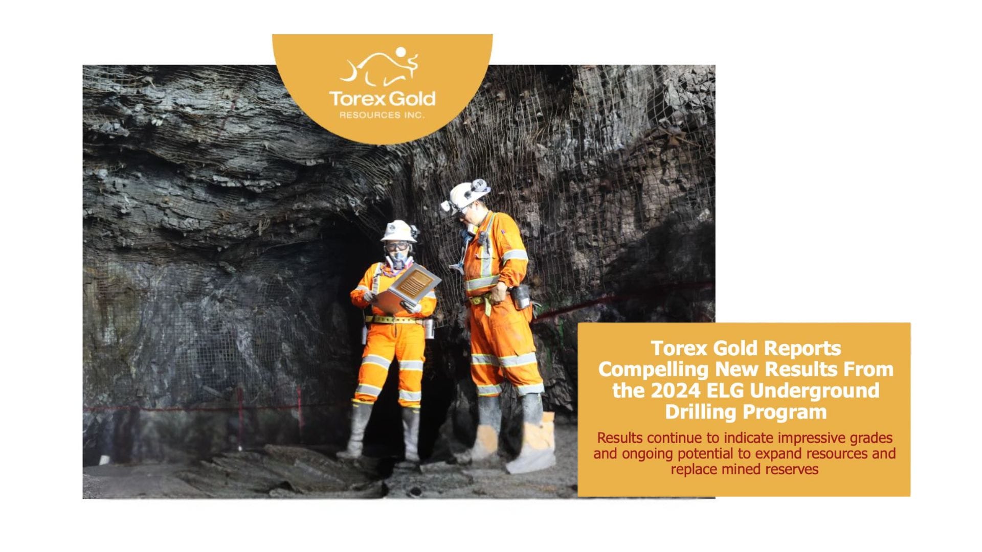 Torex Gold comparte sus últimos resultados del programa de perforación 2024 en ELG Underground