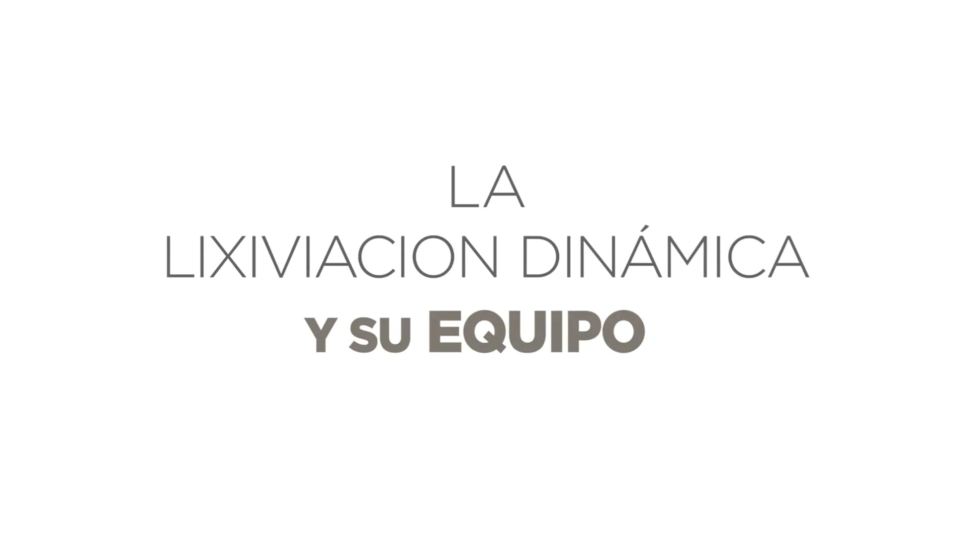 La Etapa de Lixiviación Dinámica y su Equipo.