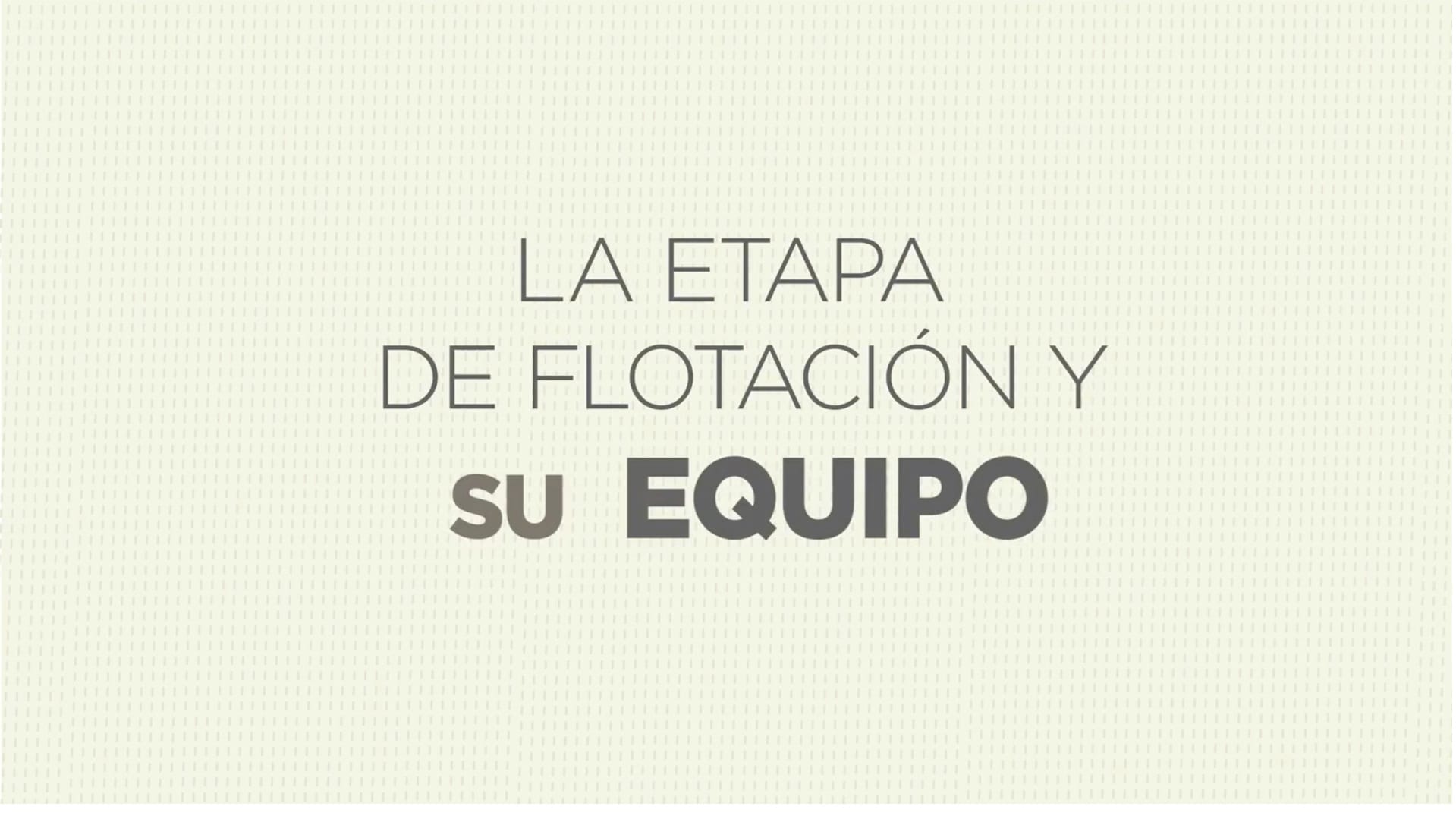 La Etapa de Flotación y su Equipo.