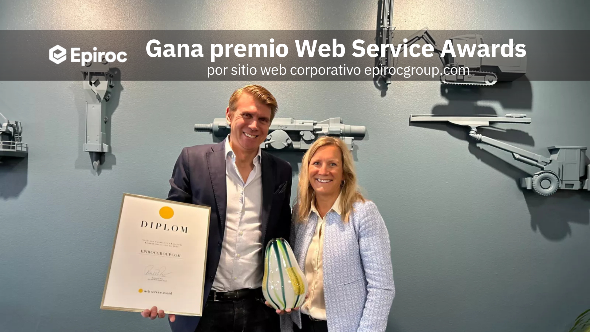 Epiroc gana el premio Web Service Awards por sitio web corporativo epirocgroup.com