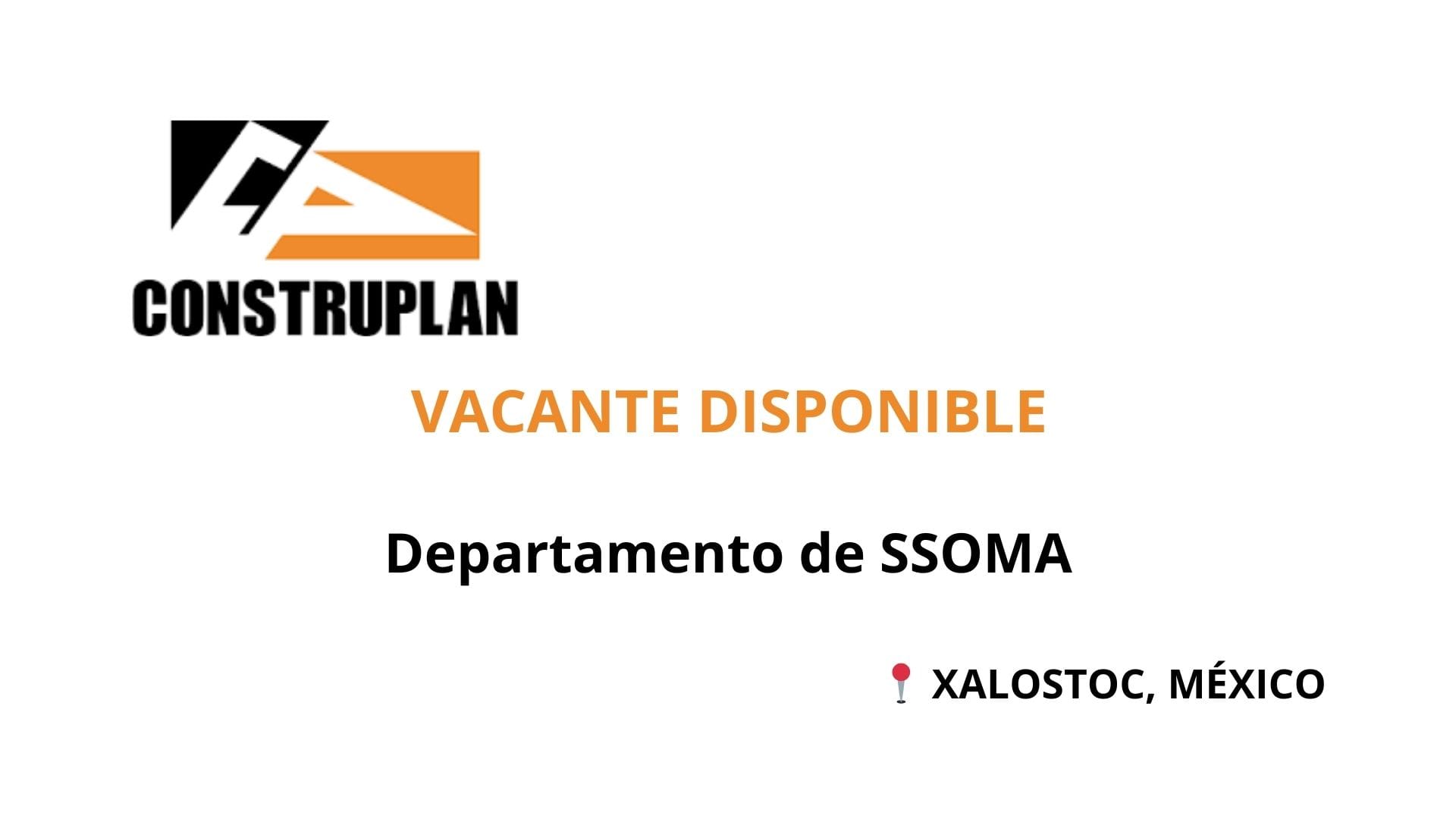 Oportunidad Laboral Construplan