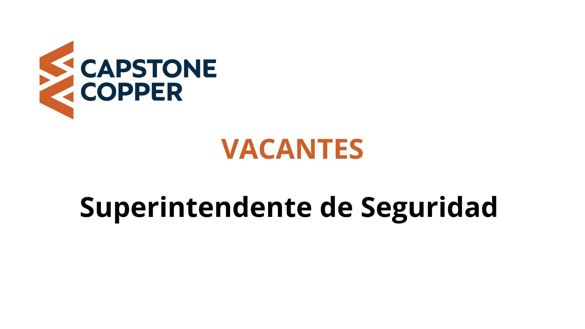 Oportunidad Laboral Capstone Copper