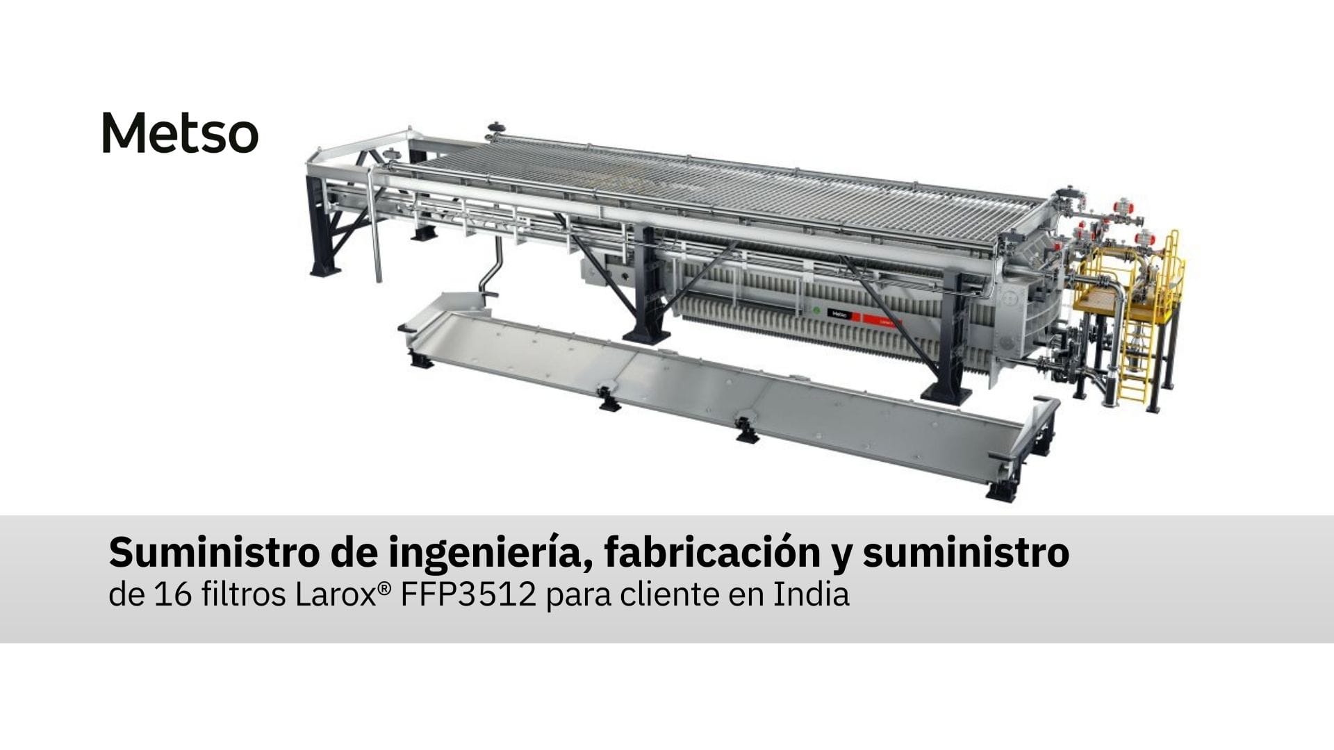 Metso suministrará tecnología de filtración sustentable para proyecto de lodos de mineral de hierro en India