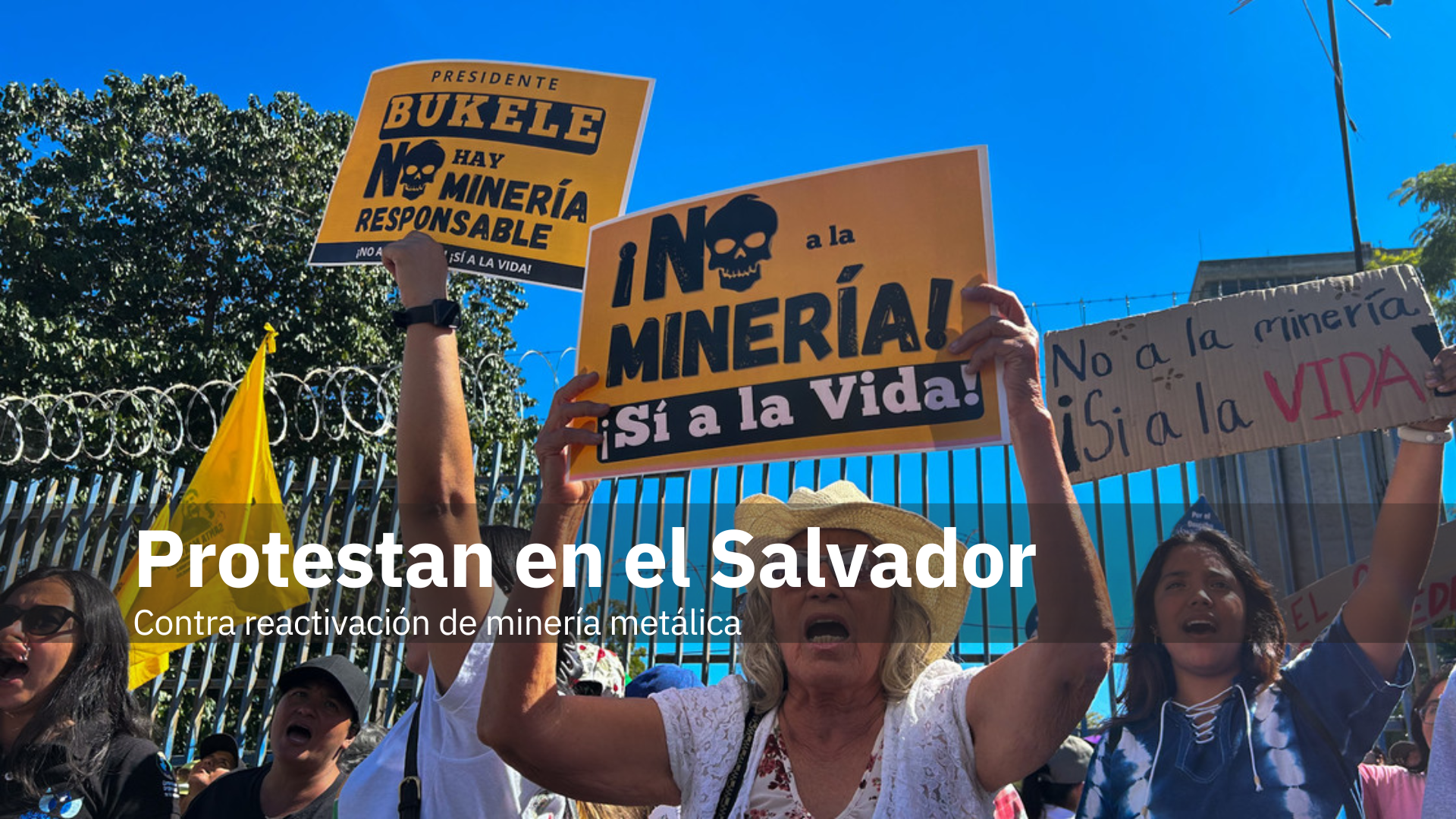 Protestan contra reactivación de minería metálica en El Salvador