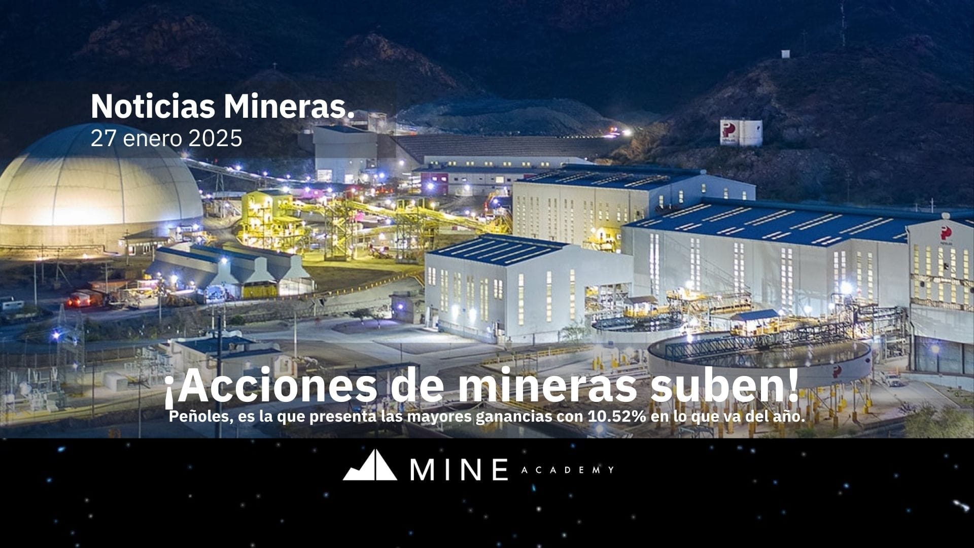 Noticias mineras 27 de enero, presentadas por Sandvik Mining and Rock Solutions.